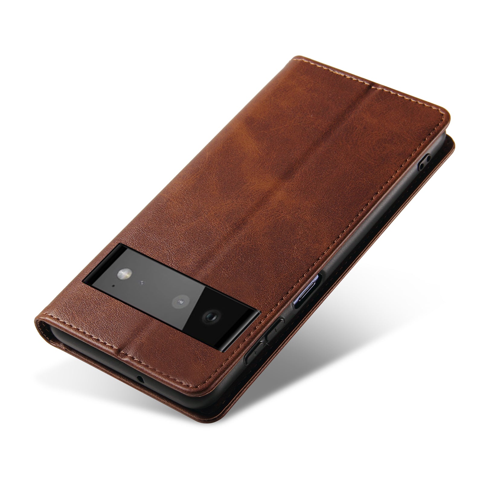 Phone Case For Google Pixel 6 PU Leather Business Style Anti-scratch Protective Cover with Wallet Stand Phone Shell Phone Case For Google Pixel 6 PU Leather Business Style Anti-scratch Protective Cover with Wallet Stand Phone Shell